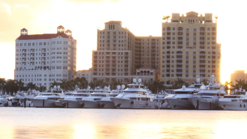 Time Lapse: Miami Yachts at Sunset HD 1080P