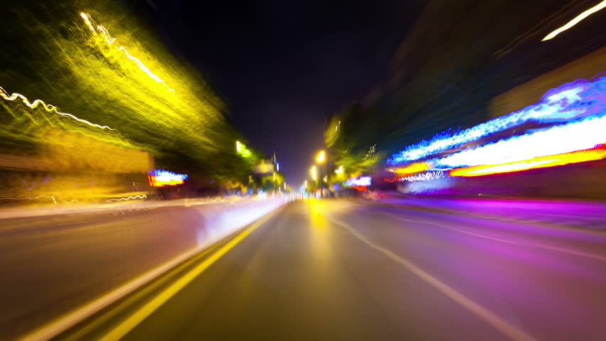  frenetic blast through the streets,time lapse