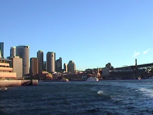 Sydney Opera and Skyline from a ferry (DV 4:3, Sony TRV 110E)