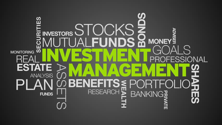 Investment Management Word Cloud Animation