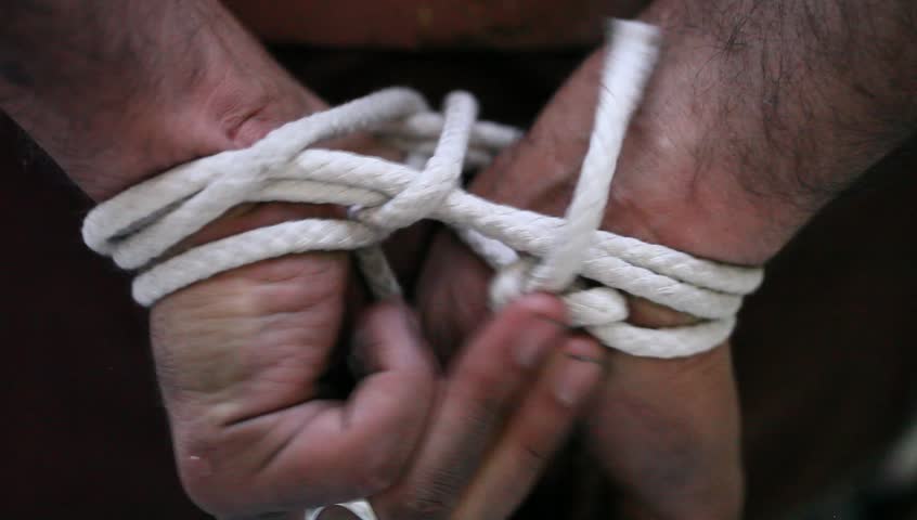 Captive with Hands Tied Behind his Back