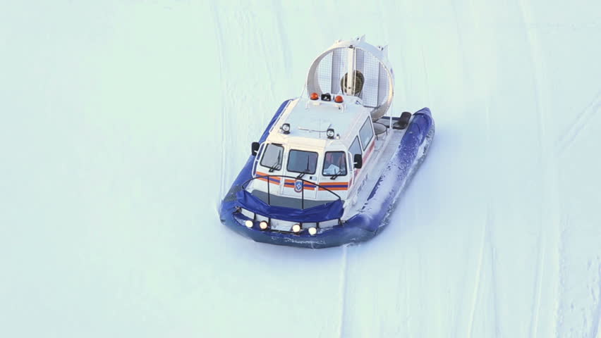Hovercraft in Moscow river