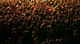 Shot of some cheering fans at a life concert, some visible noise due high ISO, soft focus