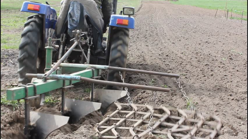plowing the soil
Most agricultural operations start with plowing of the soil.