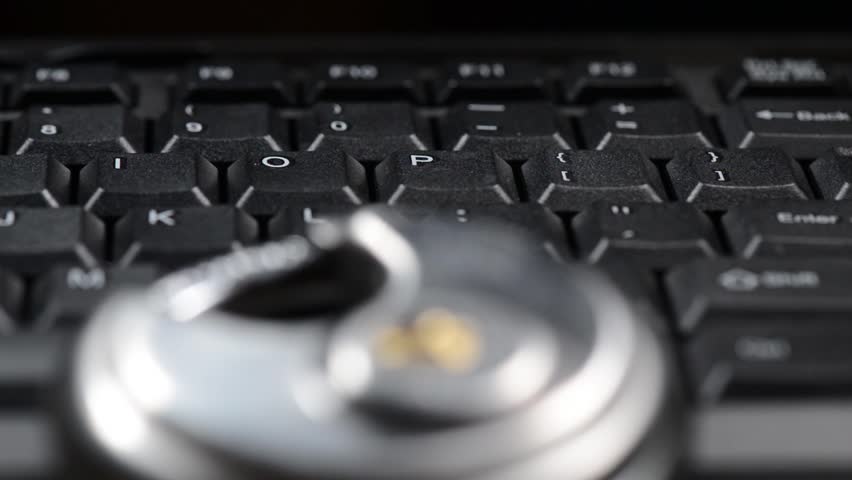 Rack Focus of a Lock on a Keyboard for Identity Theft