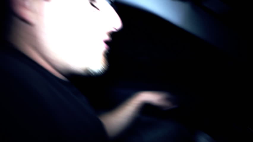 Man Driving Drunk in Car