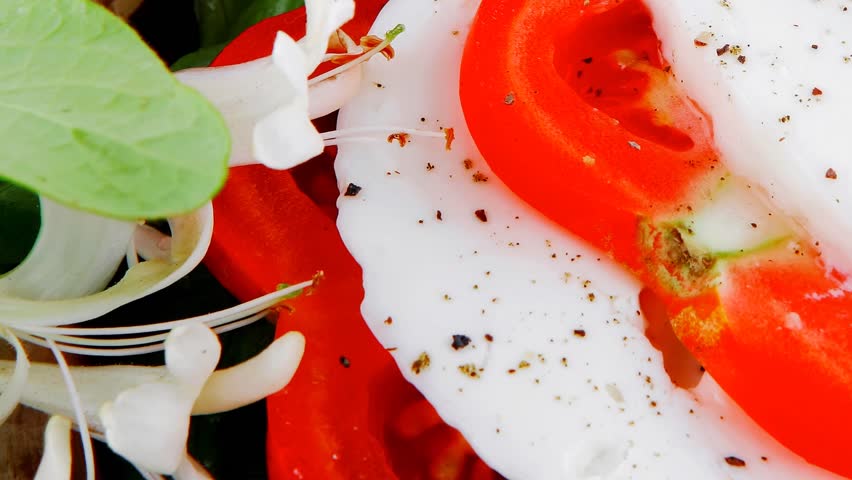light white feta cheese and vegetables on wood 1920x1080 intro motion slow hidef hd
