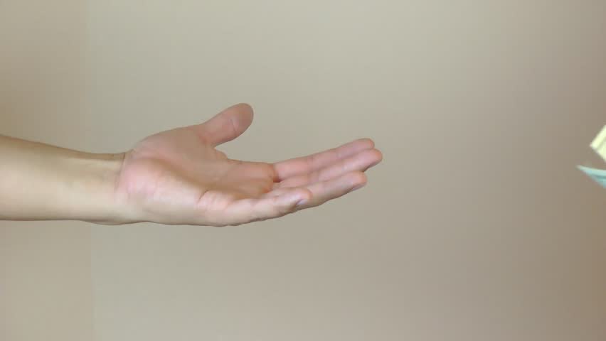 Hands giving money