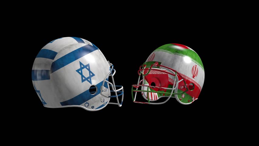 two football helmets collide