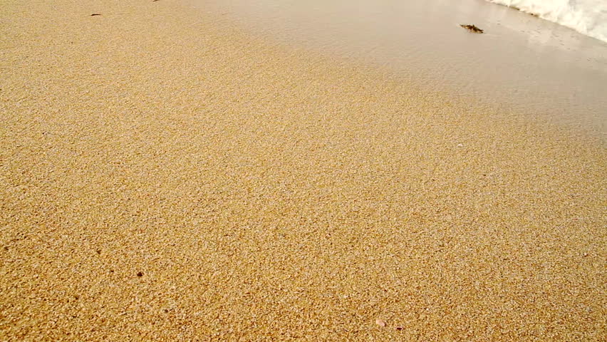 Sea Waves over Sand Beach Holiday Background HD