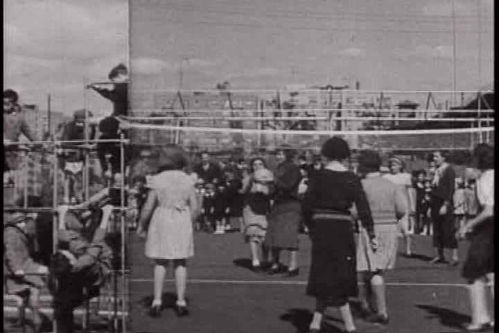1930s - A montage of sports events, both amateur and professional, from 1934.