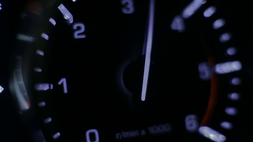 Car dashboard illuminated