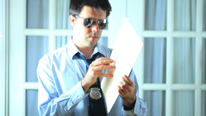 Looking at a police case. Detective.