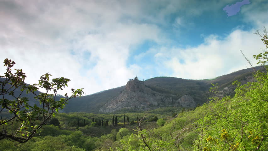 temple of Christ Revival. Foros, Crimea, Ukraine.  time lapse. 