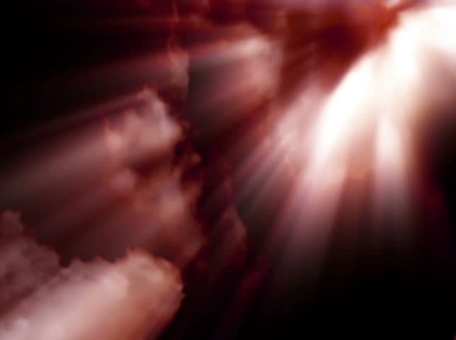 NTSC - Cloudscape 3052: Time lapse clouds travel across a sunsetting sky (Loop).