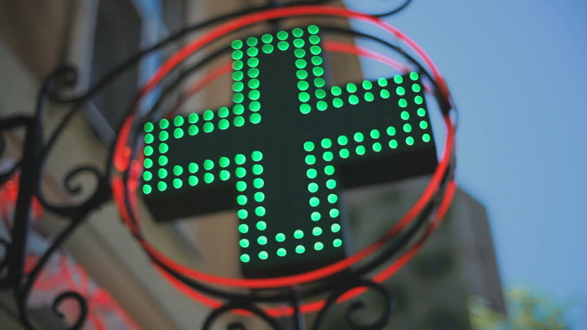 illuminated pharmacy sign
