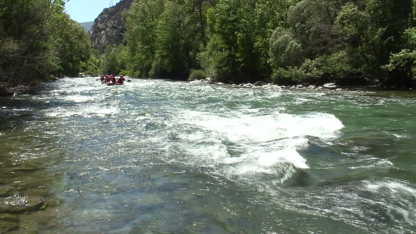 1080i: Rafting on the Noguera Pallaresa - Pyrenees in Spain. Tripod.