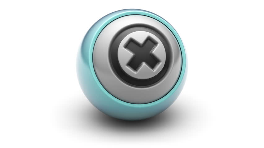 Error icon on ball. Looping.