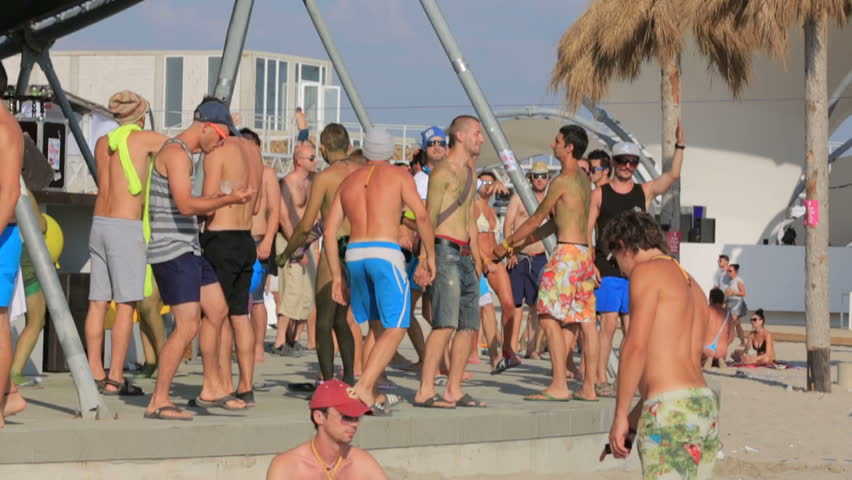 CRIMEA, UKRAINE 06 AUGUST 2013 Kazantip Festival. Beach Disco. Stock