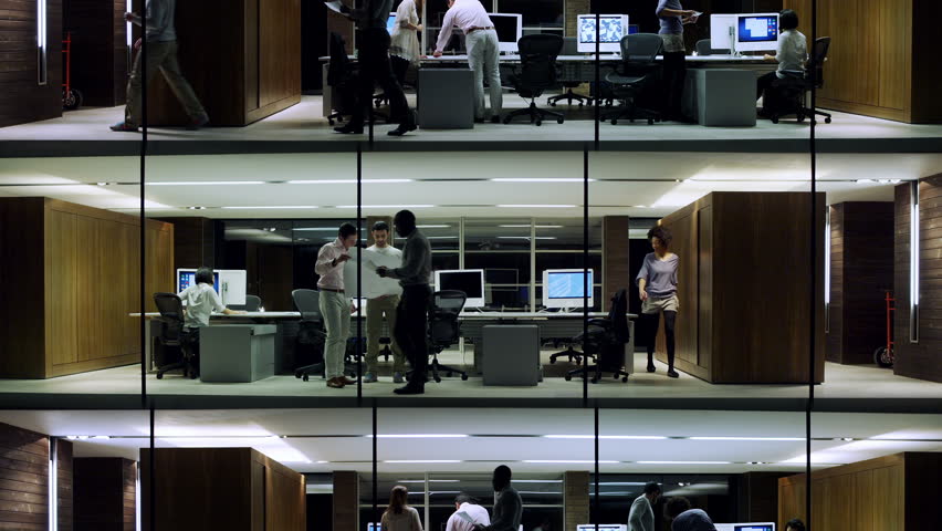 Portrait of young diverse business team at work. Bright contemporary small creative business. Casual young people in new creative business office or architects company.