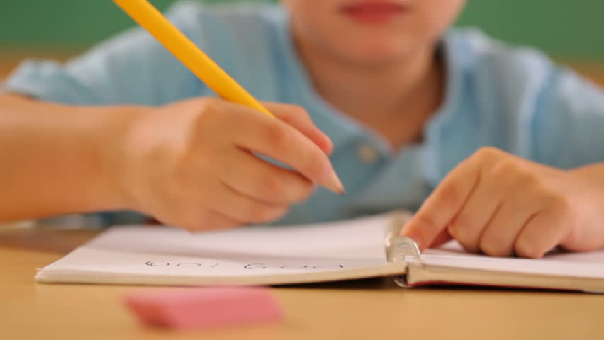 Child Writing And Erasing Stock Footage Video 4578245 | Shutterstock