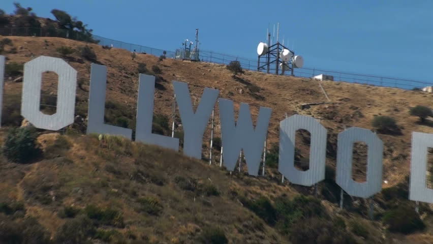 HOLLYWOOD - JULY 4: Zoom on Hollywood sign on Independence day July 4, 2009 in Hollywood, California. 