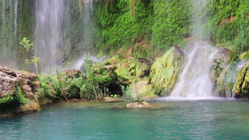 Waterfall In Forest Kurshunlu Turkey Stock Footage Video