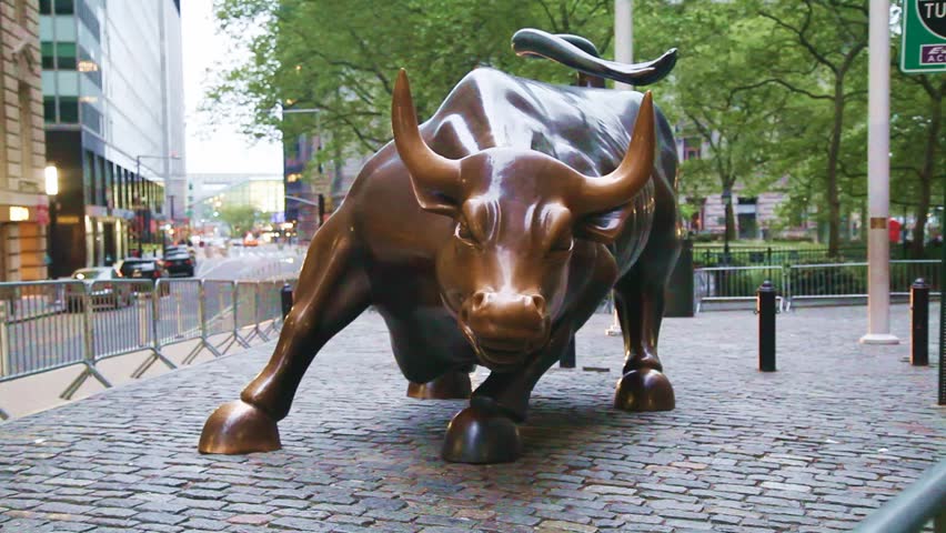 charging bull mini statue