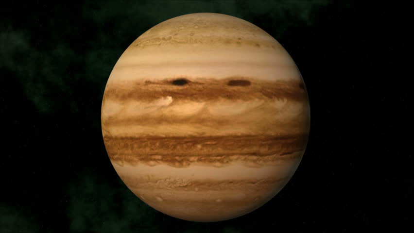 Computer render of the planet Jupiter, seamless loop