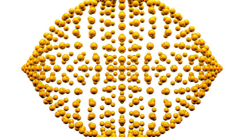 Dancing Spheres - Abstract Background 64 (HD) - Abstract motion background with dancing spheres in yellow, orange and black color.