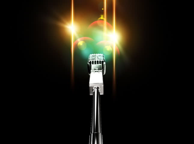 Microphone with flares. Alpha channel include. 