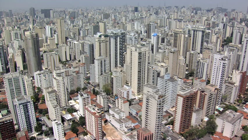 Downtown Sao Paulo, Brazil. Aerial View. Stock Footage Video 5226614