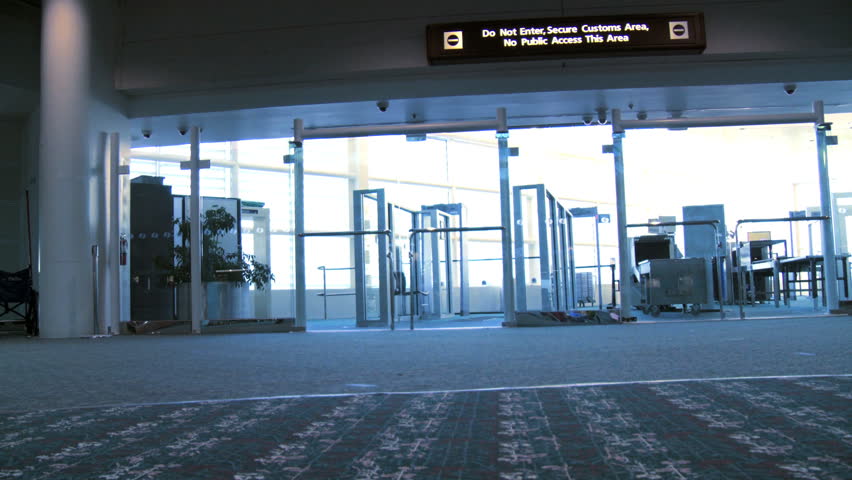 Departure lounge at small airport
