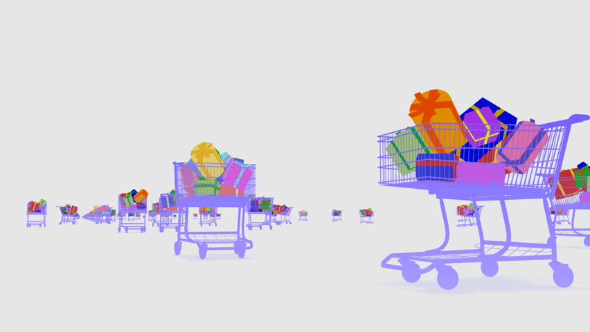 Shopping Cart. Gift Present.