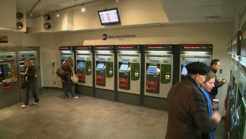 NEW YORK - NOV 7: Ticket kiosks begin to get busy at Grand Central Terminal in New York City on November 7, 2009.
