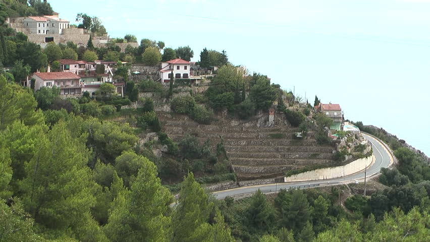 South of France Coastline. Menton on French Riviera and the Mediterranean Sea