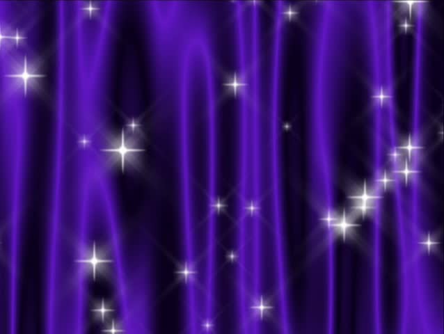 480p loop of abstract deep purple curtain with falling and shooting stars.