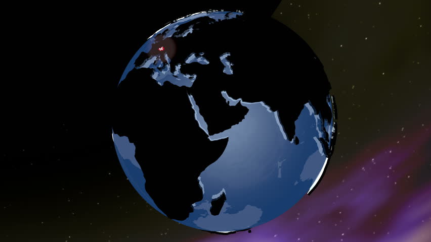 Gold Earth Globe Rotating Digital Animation Stock Footage Video