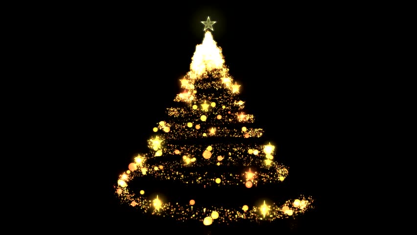 christmas tree on black background stock footage video christmas tree on black background stock footage video