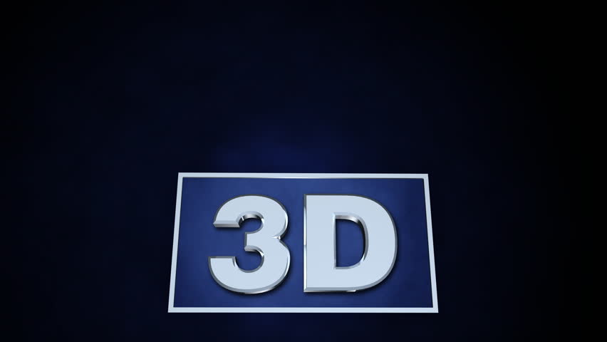 Chrome 3D shatters screen as pushes through 16x9 frame against blue background.