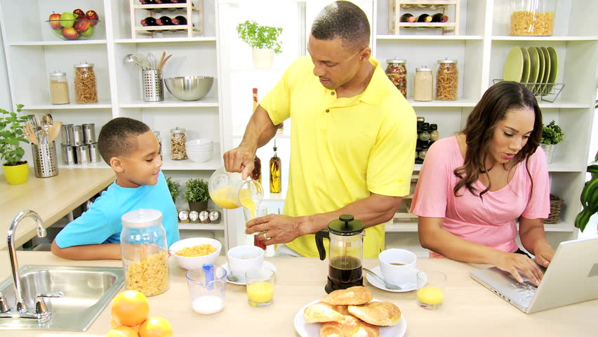 Milf in kitchen with son Milf in kitchen with son