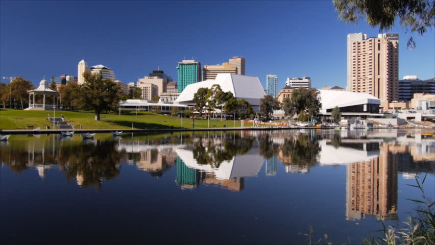 4k Hyperlapse Video Of Adelaide City, Australia Stock Footage Video 