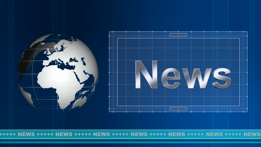 Global News Intro. HD Video Clip With Green Screen For Your Background