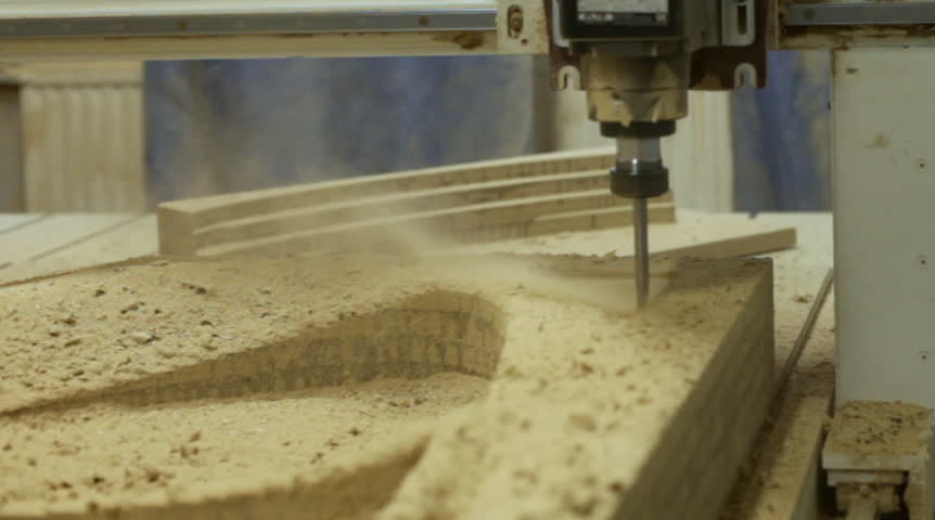 Machine drill work with wood