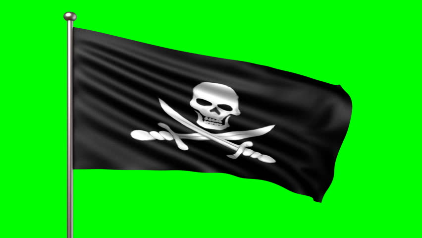 Pirate flag, seamless loop