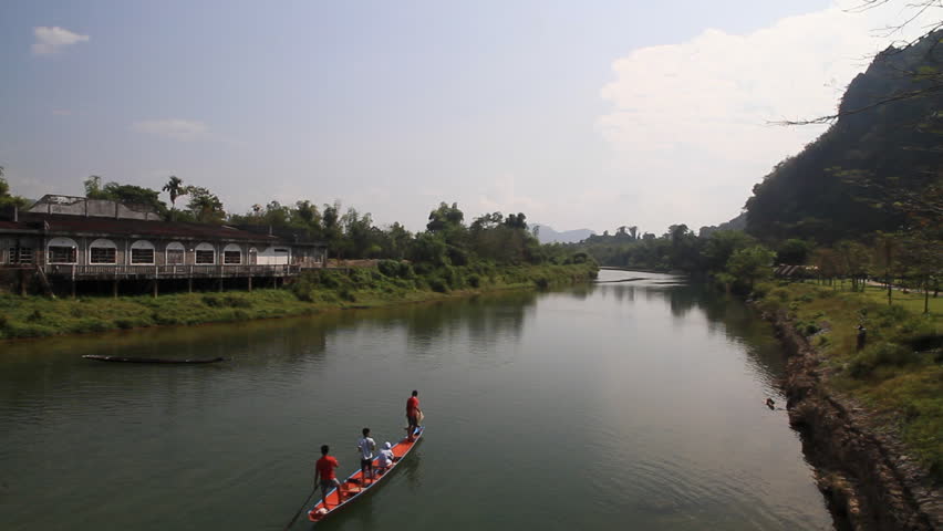 Serene River in Vian Vieng, Laos