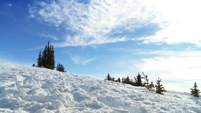 Young female skier achieving her sporting ambitions