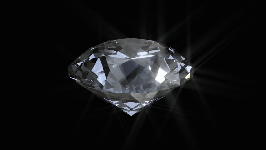  	Spinning shining diamond - looped and alpha masked 3d animation