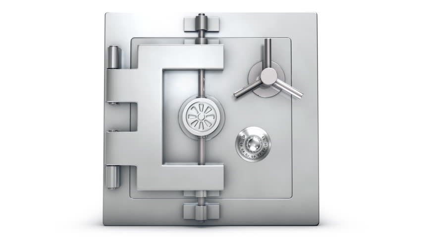 dolly in safe - safe unlocks and door opens - alpha channels 