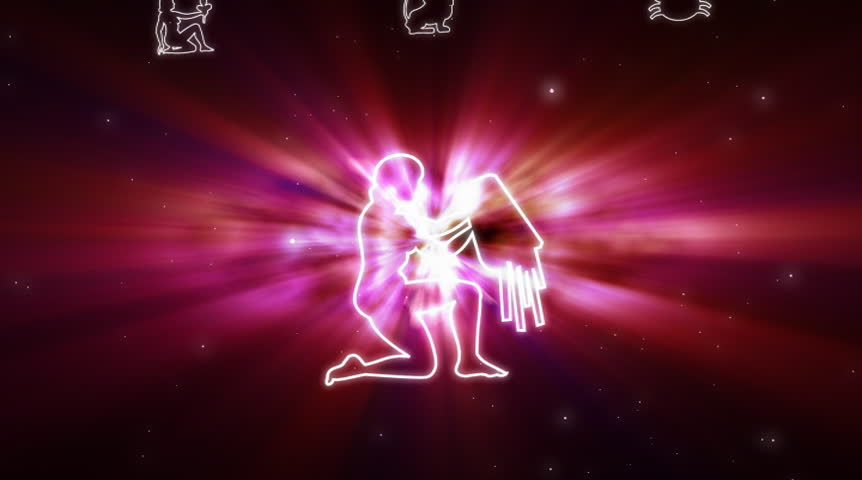 Astrological signs circling. Loopable. NTSC